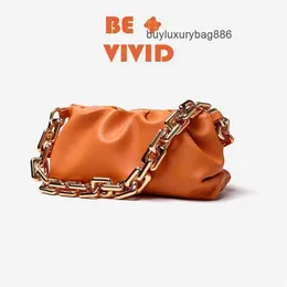 Botteg Venetas Bags Luxury Bags 2023 New Song Huiqiao Chain Cloud Bag Soft Cow Leather One Shoulder Leather Underarm Bag Pleated Women's Bag