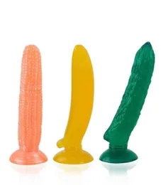 NXY Dildos Big Dildo Artificial Penis Jelly Realistic Cucumber Banana Corn7092550