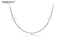 Collane religiosa in acciaio inossidabile inossidabile in acciaio inossidabile per donne collana a ciondolo a catena in oro rosa BN19173 CHOKERS3435261