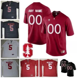 Personalizzato Stanford Cardinal Football Qualsiasi nome Numero Nero Rosso Bianco 3 KJ Costello 72 Walker Little 19 Arcega-whiteside Ertz Elway Luck Jersey 82