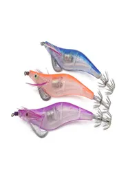 NewArrival 10 cm 125G LED Elektroniczne przynęty LURES Squid Jig Night Artificial Fishing Drewno Krewetki Lekkie przynęty