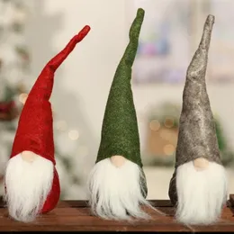 Christman papai noel boneca escandinavo gnome pelúcia presente de aniversário festa em casa enfeites de natal decoração de mesa de feriado317t