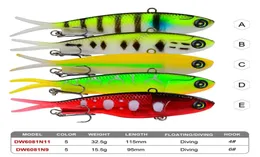 Nuova maschera vibrante swimbait Twintails richiamo di gomma morbida 95cm155 115cm325g vivace baitfish coda biforcuta richiamo di pesca8748569