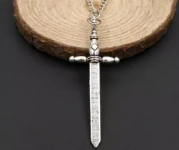 5st Fashion Vintage Silver Medieval Sword Halsband Pendants Herr Sword Pendant Necklace Chain Necklace Statement smycken 1549959674