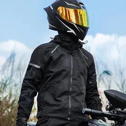 Giacca da motociclista per uomo e donna, impermeabile, calda, per tutte le stagioni, con fodera rimovibile, attrezzatura da guida slim fit regolabile