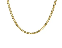 Chains Hip Hop Gold Color Stainless Steel 5mm Width Six Side Cut Men Women Necklace Cuba Chain Necklaces For Jewelry Gift5030771