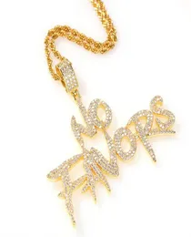 Мужское и женское ожерелье золотого, серебряного цвета с полным фианитом без одолжения и веревочной цепочкой, подвески, ювелирные изделия, подарки2405362