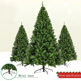Dekoracje świąteczne 1,5 m 2,1 m szyfrowanie drzewa zielone PVC duża dekoracja 2023 rok imprezy domowej 231212