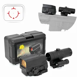 Holografisk UH1-vapen röd dot syn med VMX-3T 3x förstoringskombination för Milsim Airsoft Hunting Dynamic Close Quarters Combat