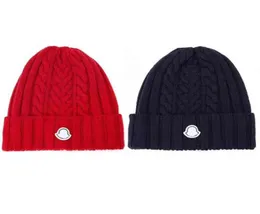 Montclair Французская роскошная дизайнерская шерстяная вязаная шапка унисекс для пар, зимняя мода, теплые разноцветные береты3012148