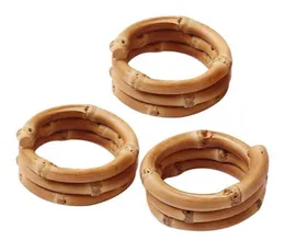 Napkin Rings LUDA 12 Pack Home Dinner Table Serviette Buckles EyeCatching Round Bamboo Husk Decoration For Wedding1525490