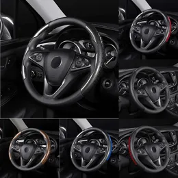 Auto Electronics 1Pair Car Steering Wheel Cover 38cm Antiderrapante Silicone Steering Boost Cover Fibra de carbono/Fosco Acessórios de decoração de interiores