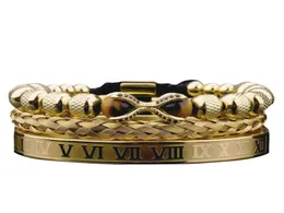 3pcs Luxury Roman Royal Dragon Claw Charm Men Stainless Steel Geometry Pulseiras Open Adjustable Bracelets Couple Jewelry6494687
