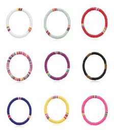 12st mjuk lera surfare afrikanska pärlor choker färgglada gelé armband elastiska handgjorda boho lättvikt för kvinnor flickor 6mm sommar b9492786