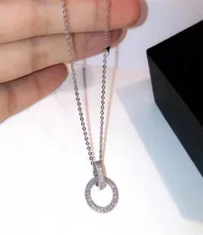 Choucong Marca Círculo Único Pendang Smple Moda Jóias 925 Prata Esterlina Pave Branco CZ Diamante Pedras Preciosas Festa Eternidade Wome6623116