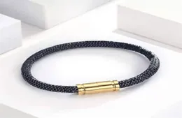 Mulheres homens pulseira charme pulseiras moda unisex jóias tamanho de alta qualidade fivela magnética ouro com couro jóiass255t2440750