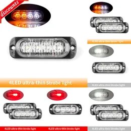 Nuove luci decorative 2 pezzi 4 LED spia stroboscopica per auto griglia lampeggiante in caso di guasto luce di emergenza per auto camion rimorchio faro lampada luce laterale a LED per auto