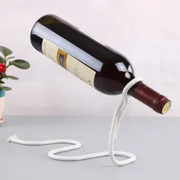 Rack de vinho de mesa criativo suspenso corda mágica garrafa suporte rack serpentina cobra suporte barra armário prateleira exibição 231213