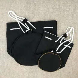 Classica borsa portaoggetti impermeabile da donna Fashion C in bianco e nero Custodia cosmetica con fascio di coulisse Balla di finitura cilindrica per donna fa354A