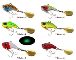 Gobygo 1 peça rotativa de metal vib vibração isca spinner colher iscas de pesca 9g 13g 16g 22g gabaritos truta pesca de inverno ha qylzFZ6610116