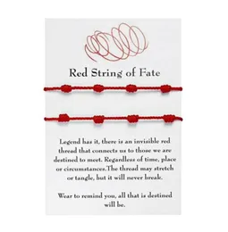 2st 7 knop röd strängarmband för lycka till amulet för framgång och välstånd vänskap armband299o7139104