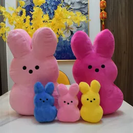 Pluszowe lalki 38 cm 15 cm Plush Bunny Rabbit Peep Easter Zabawki Symulacja Symulacja Pchana lalka zwierzęcy