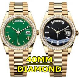 Mens Watch Luxo Designer Relógios 40mm com Diamantes Movimento de Máquinas Automáticas Moda Relógios 904L Aço Inoxidável Luminoso Safira À Prova D 'Água WithBox