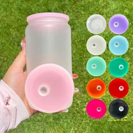 شرب برامج الشارب BPA Colorf استبدال البلاستيك ختم Pp أكريليك ليد لزجاج 16oz يمكن المواد البهجة المقاومة للبلاش المقاوم