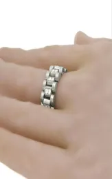 orologi in acciaio inossidabile ghiaccio placcato fuori diamante anello taglio da uomo presidente della banda di orologi anelli anelli di anelli bling rhinestone watchband gb3256214