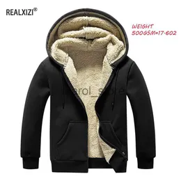 Męskie bluzy bluzy zimowe męskie bluzy kurtki bluzy zamek błyskawiczne bluzy ciepłe pullover mężczyźni kobiety 1pcs płaszcz termiczny lub spodnie lamb wełnę plus rozmiar J231213