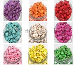 Skull Turquoise Gemstone Loose Beads Charms Skull Bead Fit Diy Handcraft 12mm mix 1000pcs9646900