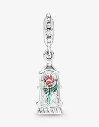 100 пробы стерлингового серебра 925 пробы, очаровательная роза, подвеска, подходит для оригинальных европейских подвесок, браслет, модный женский свадебный обручальный Jewelr8552549