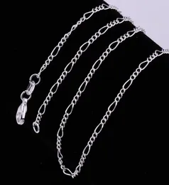 S Fine 925 Sterling Silver Necklace 2mm 1630Quot Classic Curb Chain Link Italy Man Woman Necklace 15PCSLOT6524209