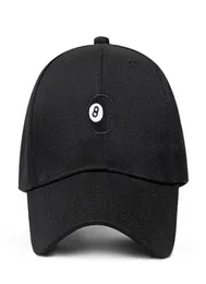 8 BALL Black Nieustrukturyzowany tato kapelusz baseballowe Wysokiej jakości Snapback Cotton Golf Cap Hats Garros Casquette Dropshippin9778044