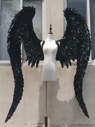 NUOVE ali d'angelo del diavolo nero personalizzate Cosplay oggetti di scena per l'esposizione della scena Decorazione della barra Accessori moda EMS 5940337