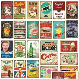 Metal Painting Homemade Pies Retro Plaque Metal Painting Breakfast Diner Cooktail Bbq Wall Sticket Tin Signs Cafe Bar Pub Signboard De Dhl8O