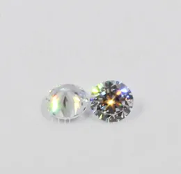 10pcslot 3mm75mm Cubic zirconia Machine Cut simulated diamond round loose CZ stones3202280