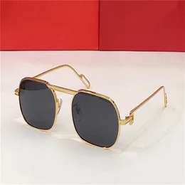 新しいファッションデザインサングラス0112S小さな四角いメタルフレーム人気スタイルの屋外UV400保護メガネ販売WH258U