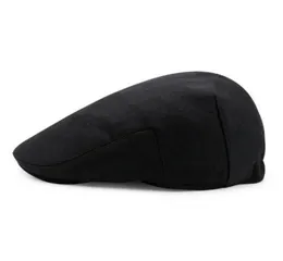 Nouveau automne hiver béret casquettes unisexe hommes chapeaux coton solide béret chapeau britannique rétro hommes femmes laine casquette plate Boina Hat5261331