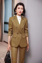 Women's Two Piece Pants 2023Fashion professional womenswear autumn and winter suit pantsuits highlight the unique temperament to make you 231213