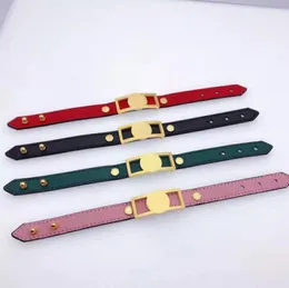 Pulsera unisex Pulseras con cinturón de moda para hombre Mujer Joyería Pulsera ajustable Joyería de moda 4 colores6299025