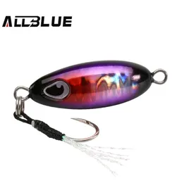 Allblue Slow Drop 7G 10G 15G Micro Mast Metal Jig Chore Casting jigging Spoon Saltwater Fishing Lure Tackle 220118741712