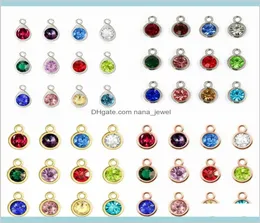 Risultati di ciondoli Componenti 6 Opzioni 12 pezzi lotto Cristallo colorato Birthstone Charms Accessori fai da te Creazione di gioielli per braccialetto Earri7121340