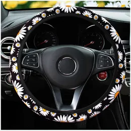 Ny universell bil söt Daisy Flower Car Interior Decoration Sticked rattskydd Styling Interiörstillbehör Produkt