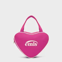 Tasarım markası aşk şekilli tek omuz kadın çantası taşınabilir alışveriş çantası tuval çantası
