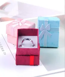 Scatola di carta per riporre gioielli Scatola regalo per imballaggio di orecchini a forma di anello multi colori per gioielli 443 G1909184027