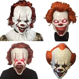 Halloween Cosplay Stregone Maschera da clown Maschere in lattice Joker Horror Halloween Masquerade Party Maschera a pieno facciale Horror Maschera per adulti D2379
