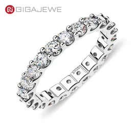 Gigajewe Gigajewe Moissanite Full Eternity Ring 2.0-2.4CT 3.0mmVVS1 Round Cut 925 Silver Diamond Test Passe Woman Girl Gift GMSR-0161135237