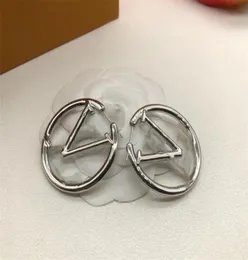 Pendientes de aro de oro a la moda para mujer, fiesta, amantes de la boda, regalo, joyería de compromiso para novia silver1412262