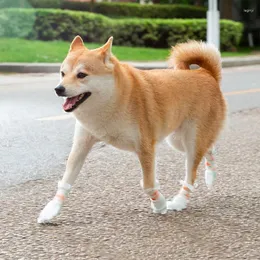 Köpek Giyim 20 PC/Set Ayakkabı Tek Kullanımlık Ayak Kapağı Çift Katmanlı Kalınlaştırılmış Kez Altı Ayaklar Kirli Dirençli Küçük Büyük Köpekler için
